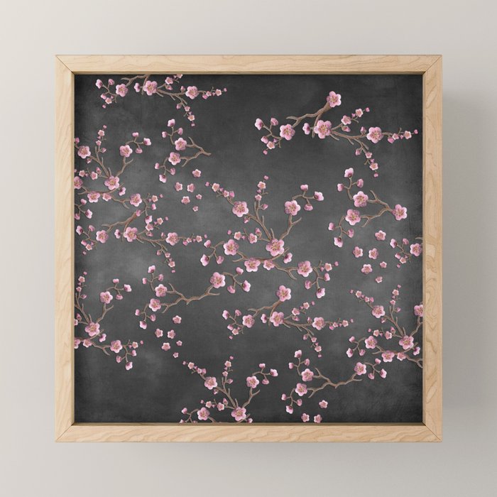 Sakura Love - Grunge Black Mini Art Print