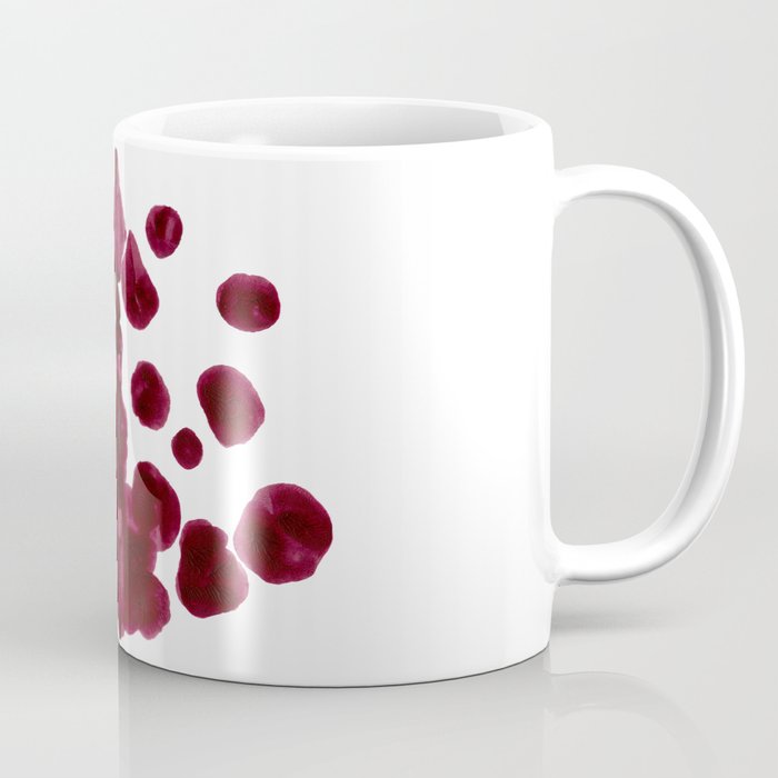 Burgundy Inkblot Pattern Rorschach Test Coffee Mug