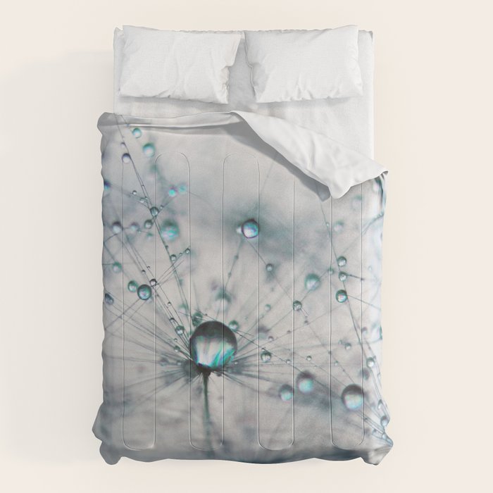 Dandelion Blue - Elegant Flower Photography By Ingrid Beddoes Comforter