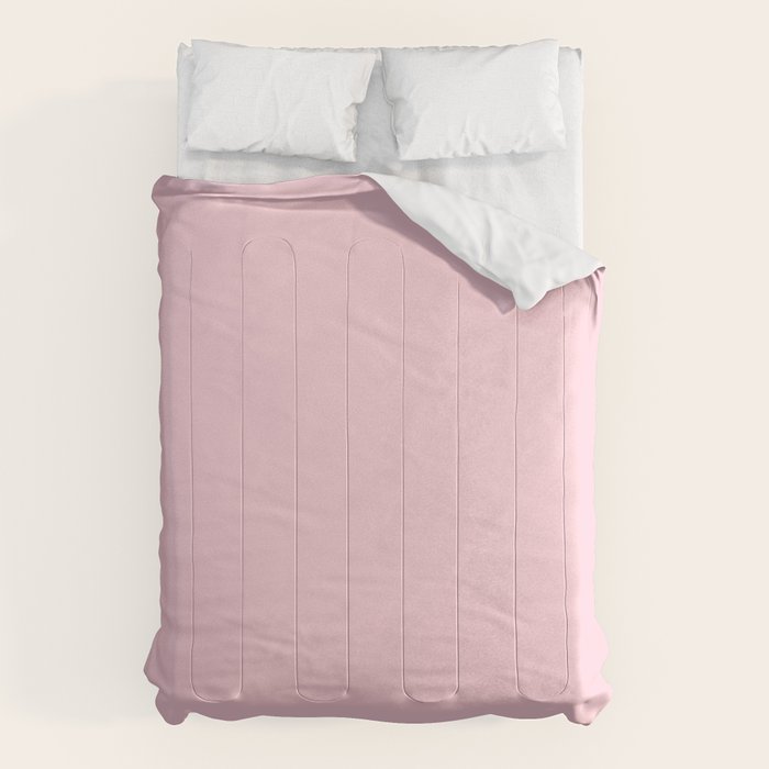 Light Soft Pastel Pink Solid Color Comforter