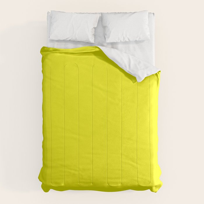 Bright Fluorescent Yellow Neon Comforter