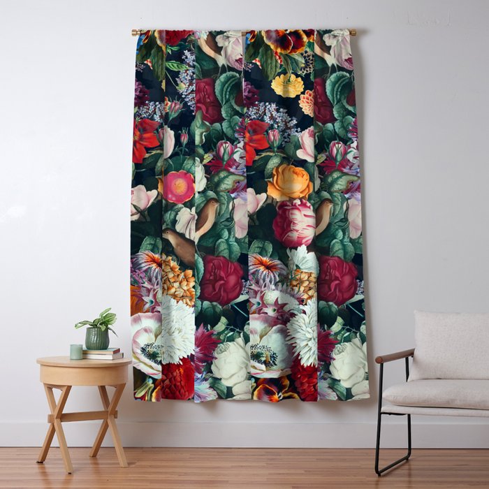 Exotic Garden - Night Xiii Window Curtain