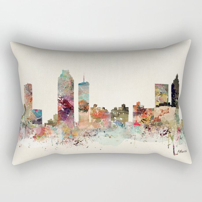 Atlanta Georgia Skyline Rectangular Pillow
