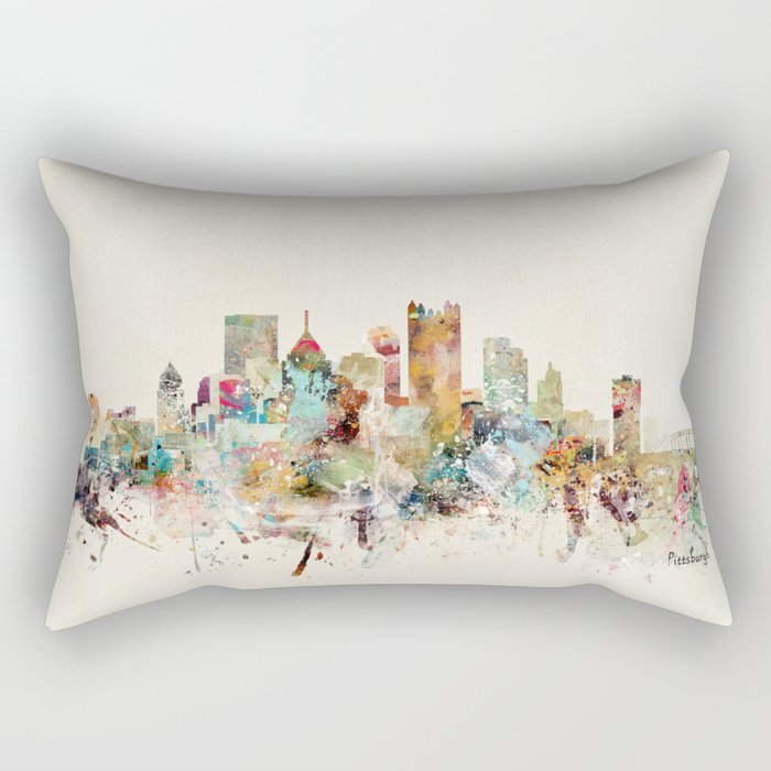 Pittsburgh Pennsylvania Skyline Rectangular Pillow