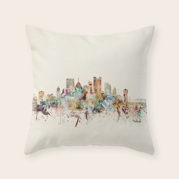 Pittsburgh Pennsylvania Skyline Throw Pillow
