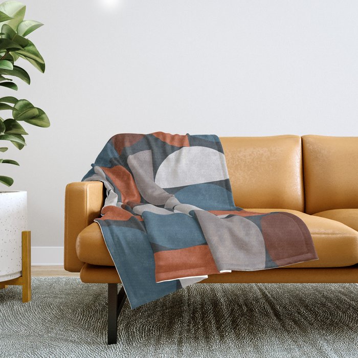 Mid Century Modern Geometric 24 Throw Blanket