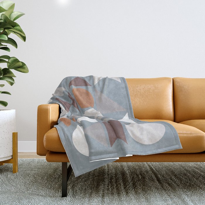 Mid Century Modern Geometric 17 Throw Blanket