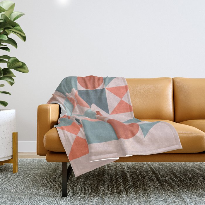 Mid Century Modern  Geometric 06 Throw Blanket