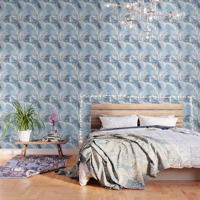 Tropical Bliss - Chambray Blue Wallpaper