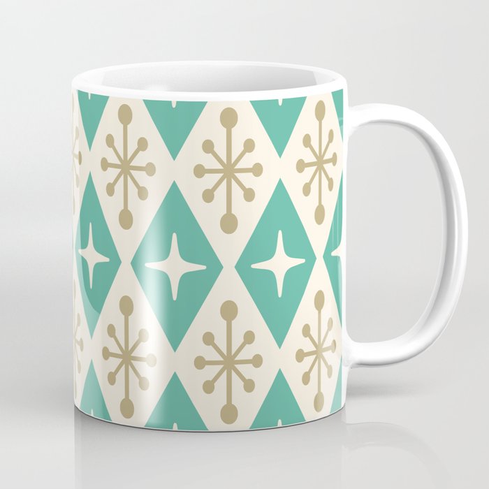 Mid Century Modern Atomic Triangle Pattern 105 Coffee Mug