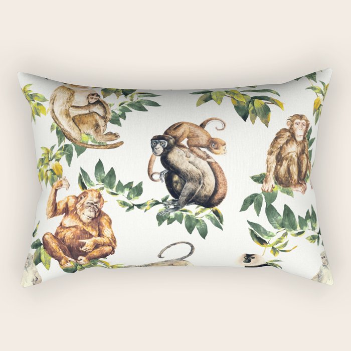 Monkeys, Orangutans And More Rectangular Pillow