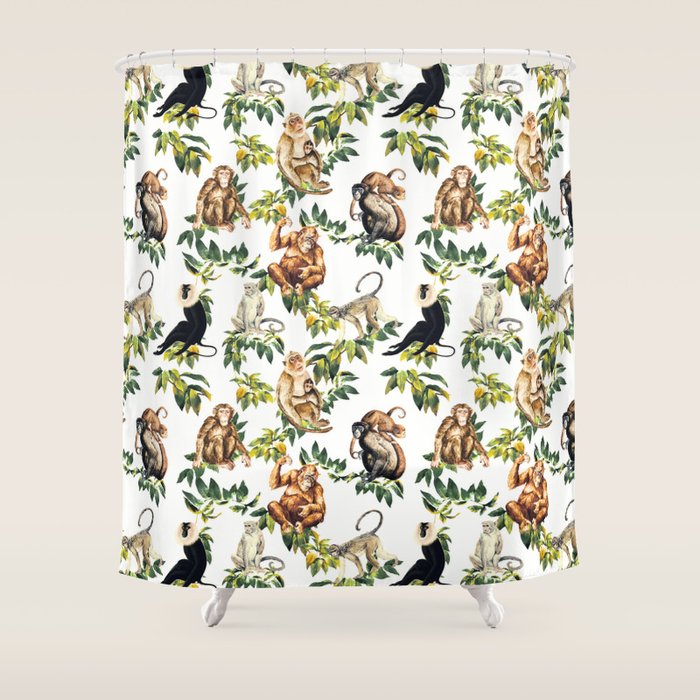 Monkeys, Orangutans And More Shower Curtain