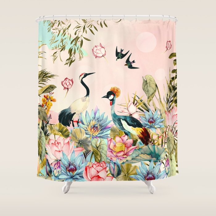 Landscapes Of Birds In Paradise 2 Shower Curtain