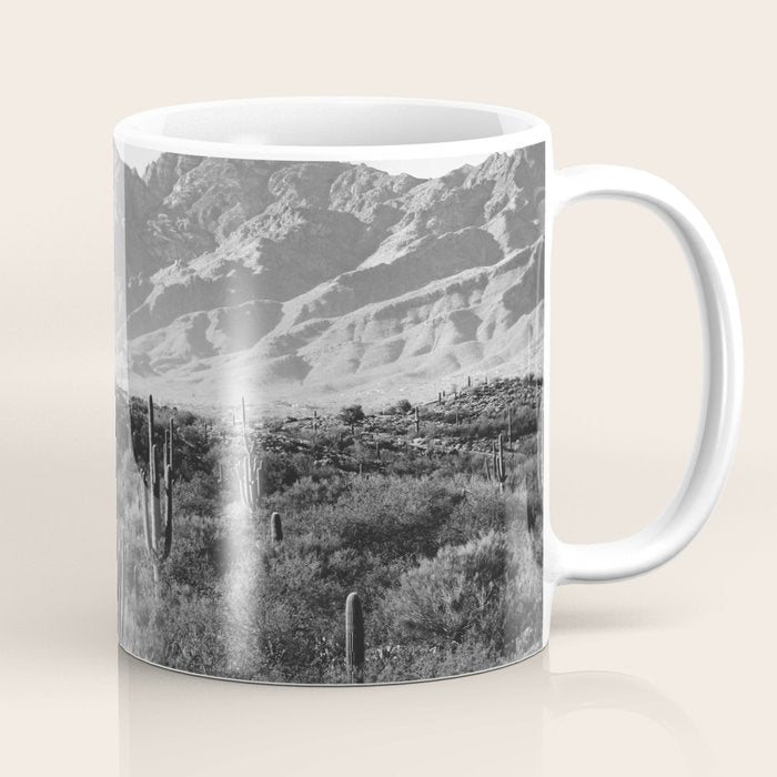 Wild West Iii - Tucson - Black & White Version Coffee Mug
