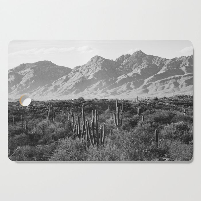 Wild West Iii - Tucson - Black & White Version Cutting Board