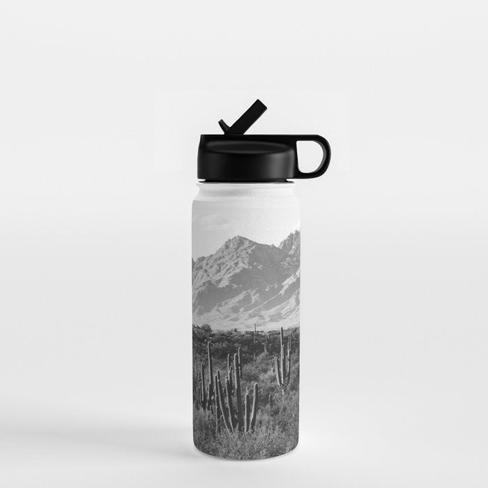 Wild West Iii - Tucson - Black & White Version Water Bottle