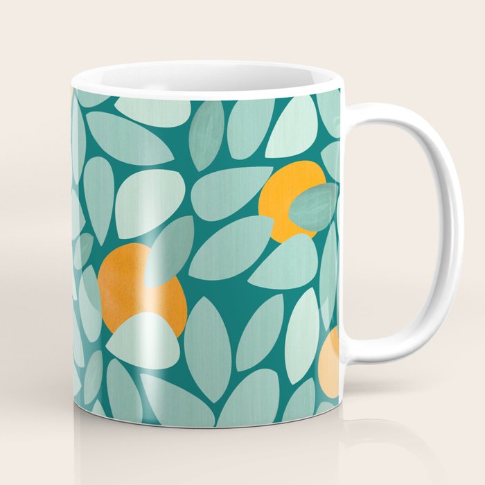 Sunny Orange Grove Abstract Pattern Coffee Mug