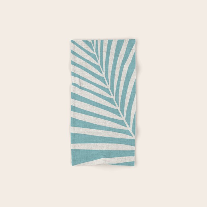 Vintage Palm Frond Silhouette Bath Towel