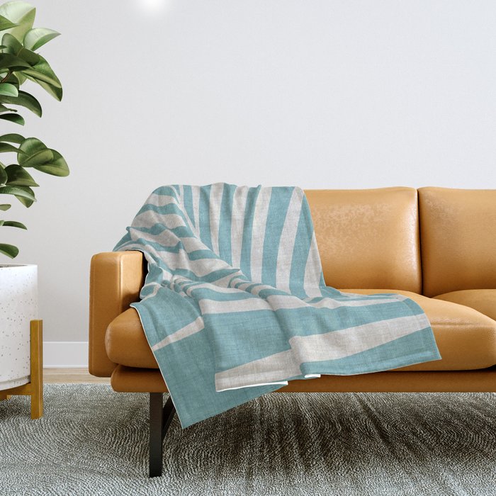Vintage Palm Frond Silhouette Throw Blanket