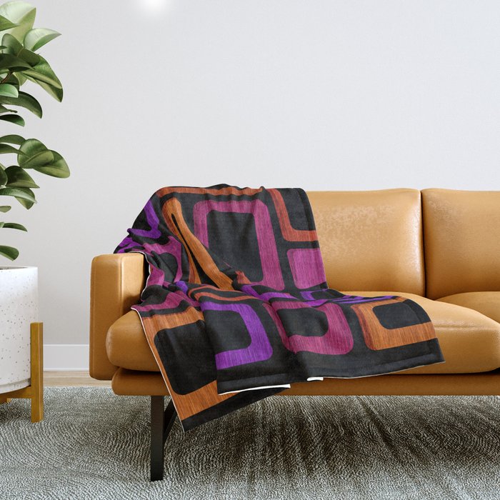 Palm Springs Modern Tiki Design Throw Blanket