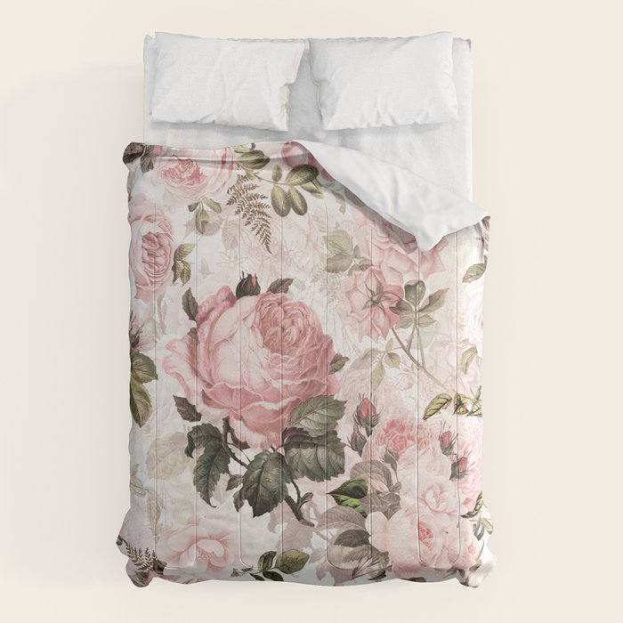 Vintage & Shabby Chic - Sepia Pink Roses Comforter