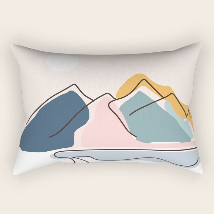 Minimalistic Landscape Rectangular Pillow