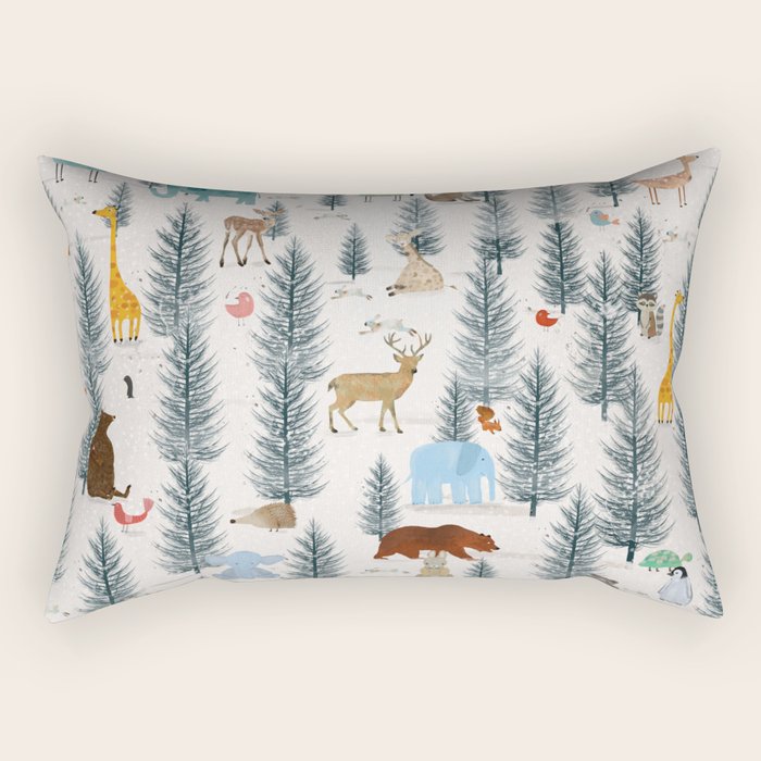 Little Nature Woodland Rectangular Pillow