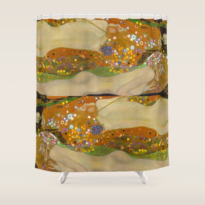 Gustav Klimt "Water Serpents" Shower Curtain