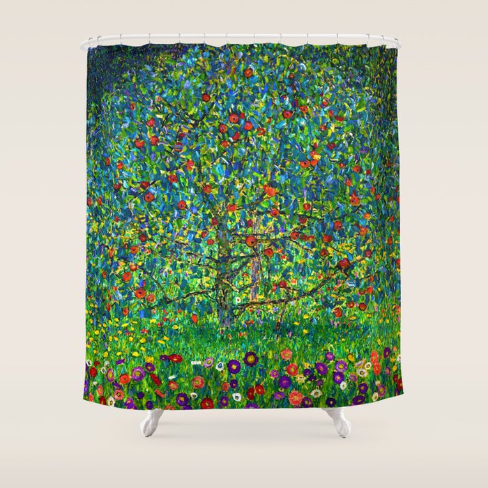 Gustav Klimt "Apple Tree" I Shower Curtain