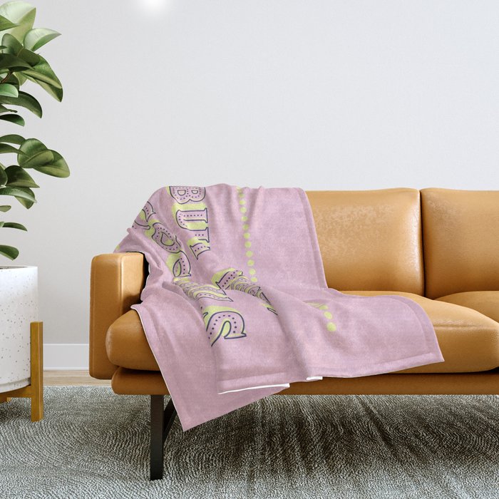 Pastel Pink Party Cocktails Throw Blanket