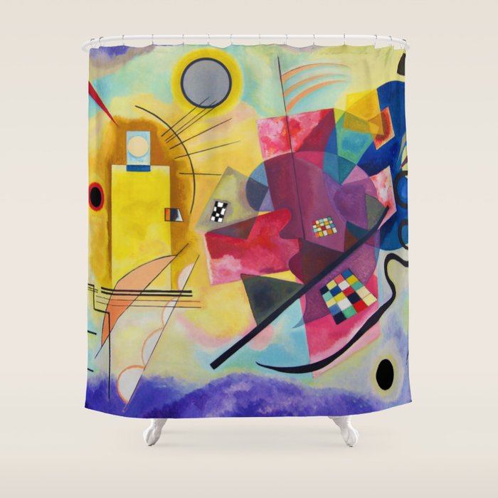 Wassily Kandinsky Yellow Red Blue Shower Curtain