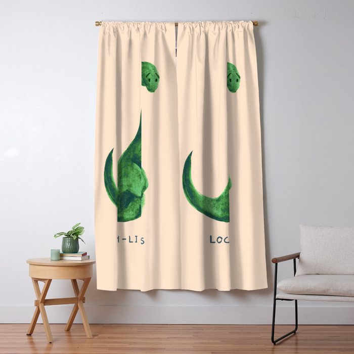Lonely Loch Ness Monster (Loch-Li-Ness) Window Curtain