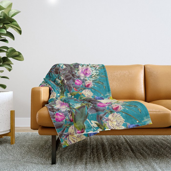 Tropical Birds In The Nature - 010 Throw Blanket