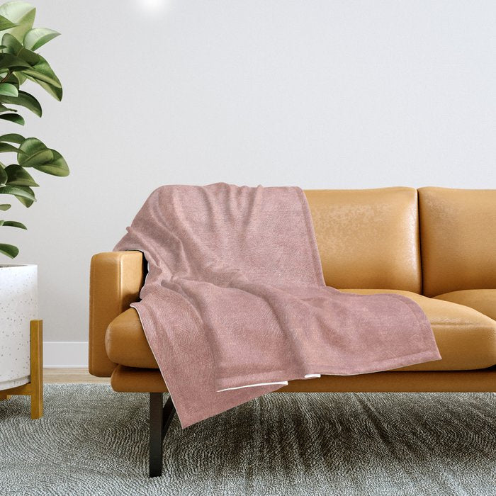 Abstract Modern Rose Pink Geometrical Pattern Throw Blanket