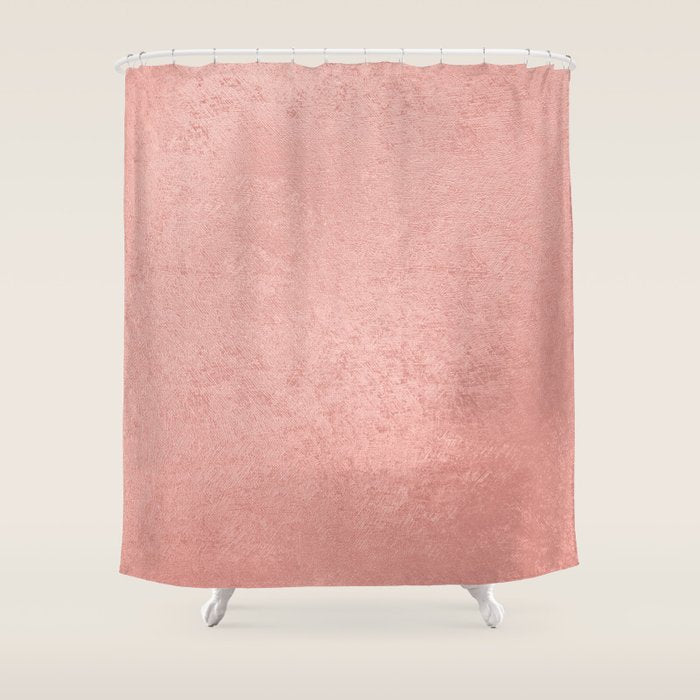 Abstract Modern Rose Pink Geometrical Pattern Shower Curtain