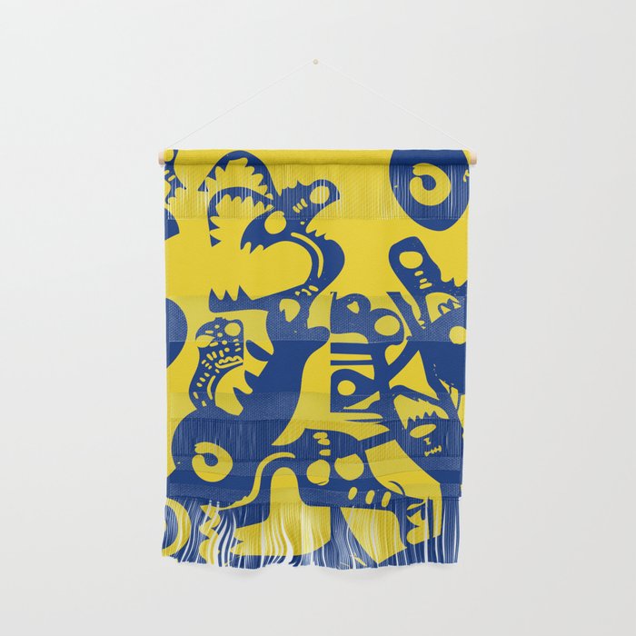 Blue Sweet Monsters In The Sun Street Art Graffiti Design Wall Hanging