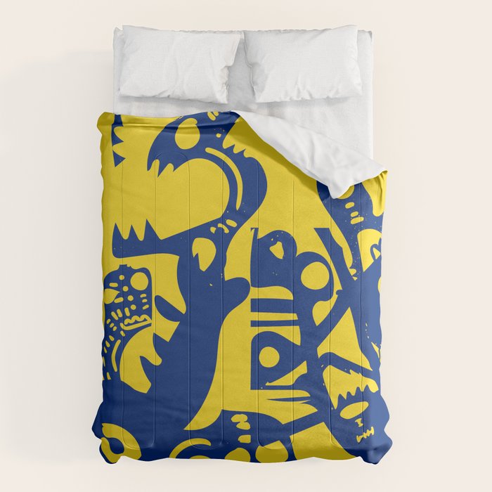 Blue Sweet Monsters In The Sun Street Art Graffiti Design Comforter