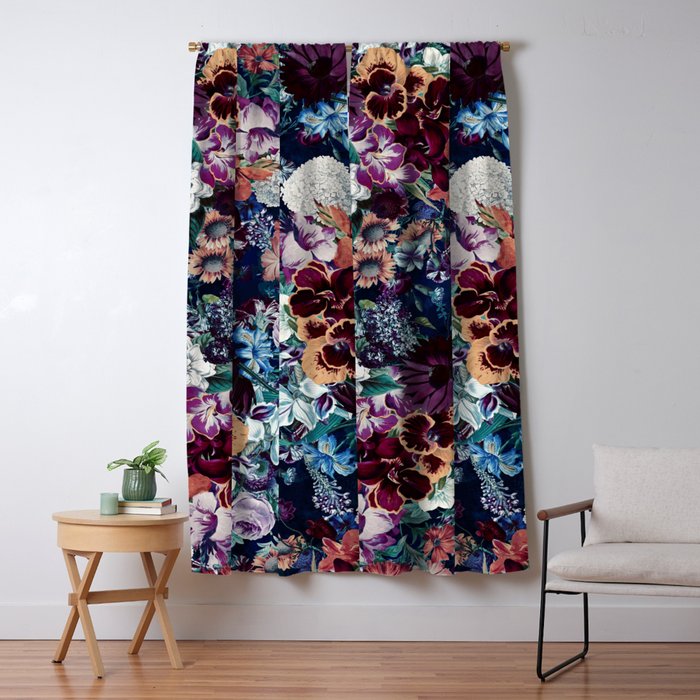 Exotic Garden - Night Xvi Window Curtain