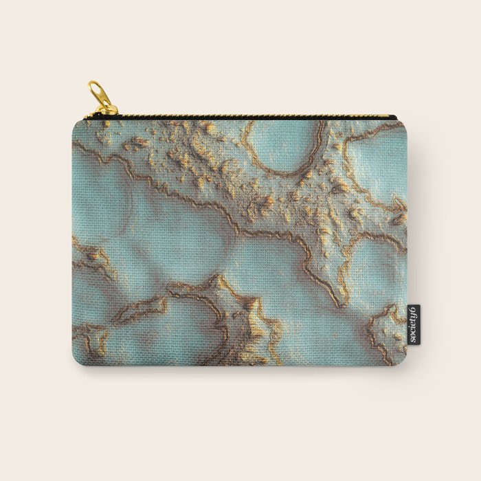 Aqua Coral Reef Abstract Carry All Pouch