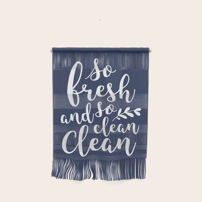 So Fresh So Clean Clean (Navy) Wall Hanging