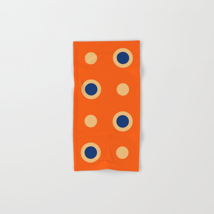 Mid Century Modern Scandinavian Art 241 Orange Blue Bath Towel