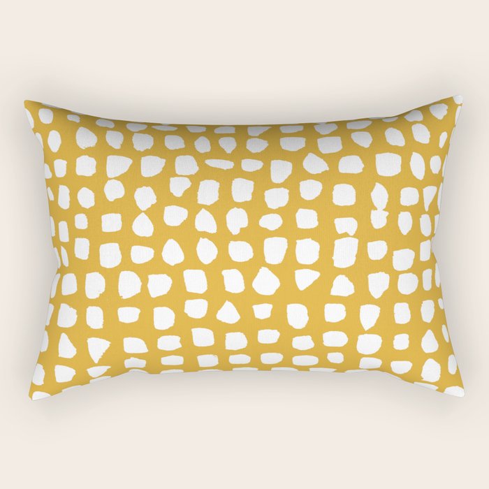 Dots (Mustard Yellow) Rectangular Pillow