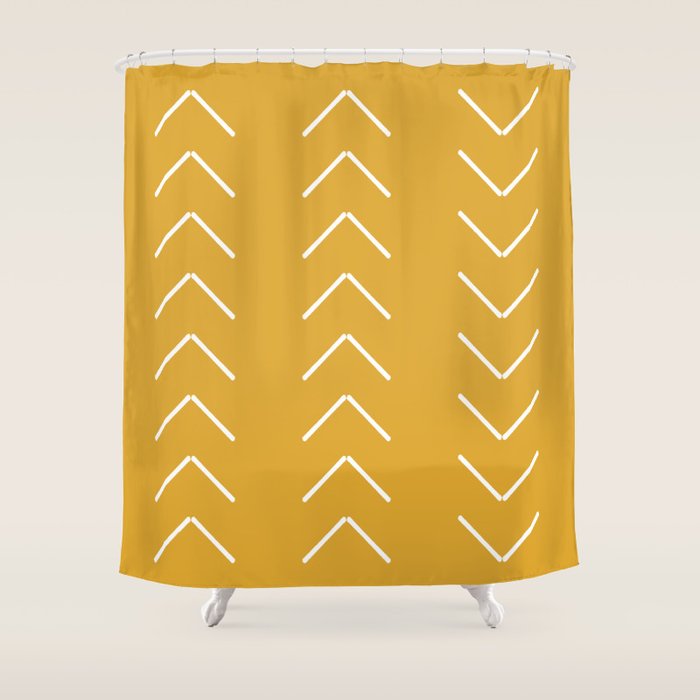 Mudcloth Ii (Mustard Yellow) Shower Curtain