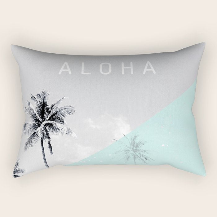 Island Vibes Retro - Aloha Rectangular Pillow