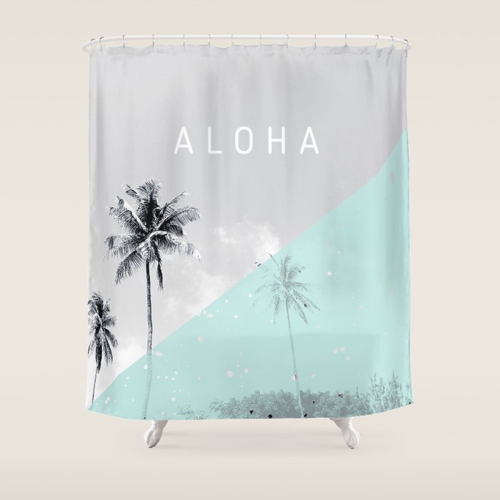 Island Vibes Retro - Aloha Shower Curtain