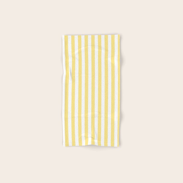 Modern Geometrical Baby Yellow White Stripes Pattern Bath Towel