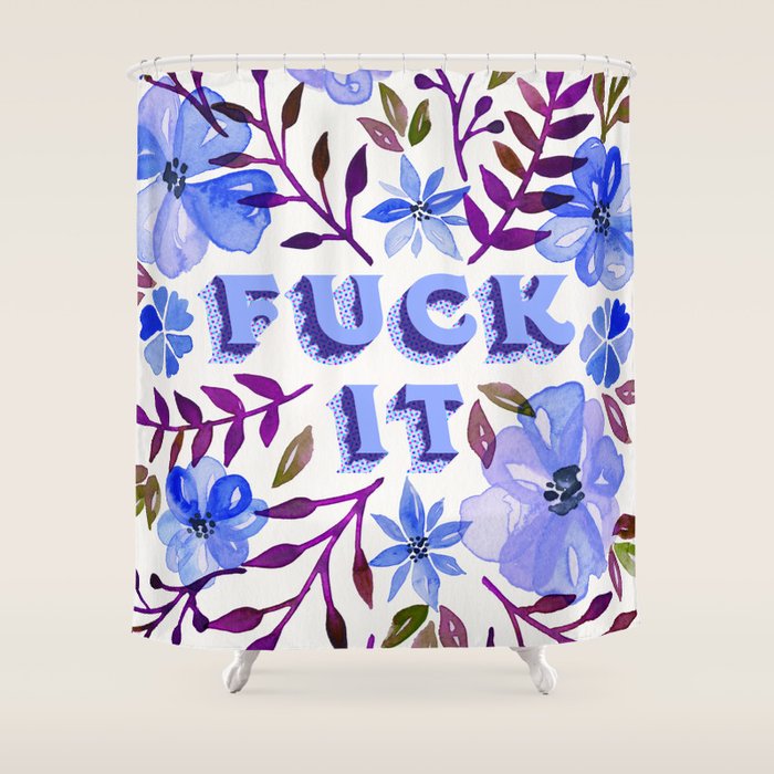 F*Ck It - Blueberry Palette Shower Curtain
