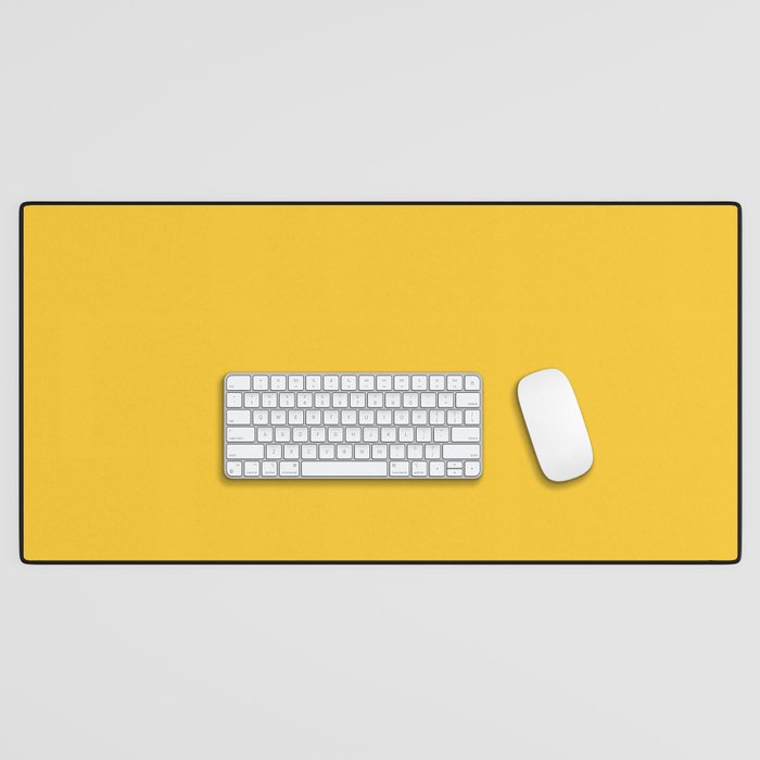 Canary Yellow - Solid Color Collection Desk Mat