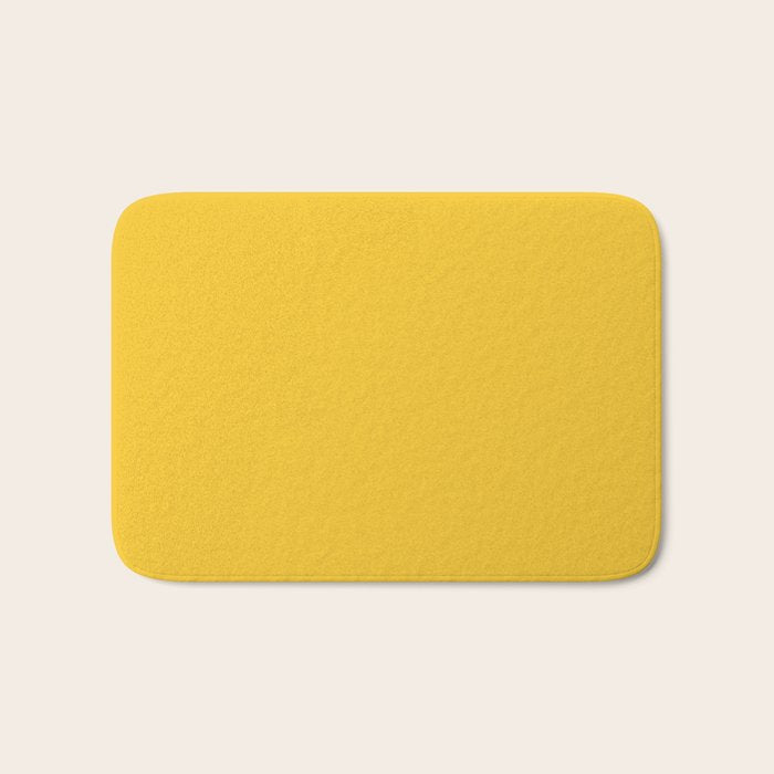 Canary Yellow - Solid Color Collection Bath Mat