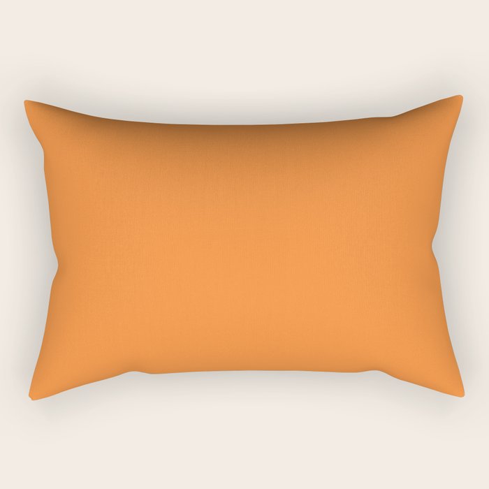 Tangerine - Solid Color Collection Rectangular Pillow